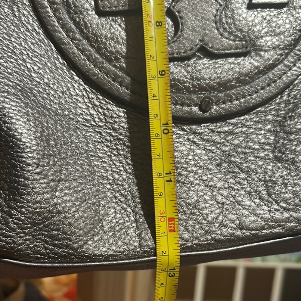 Tory Burch Metallic Silver Tote - Picture 13 of 16